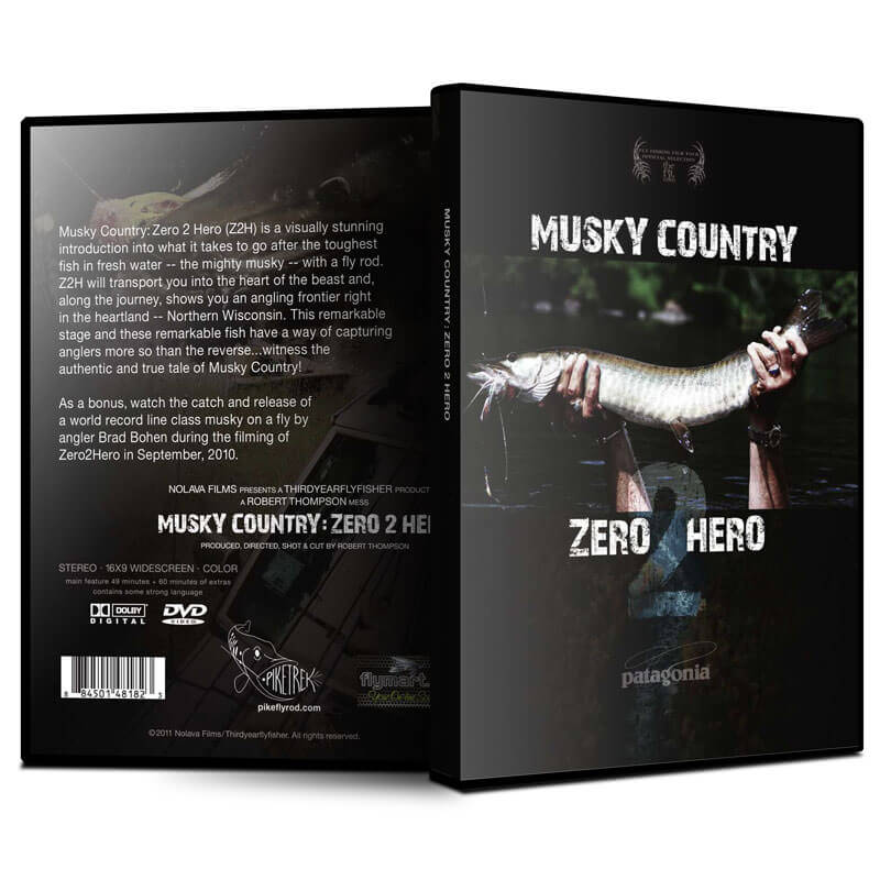 Musky Country: Zero 2 Hero (Z2H) DVD (front & back) - MuskyChasers.com